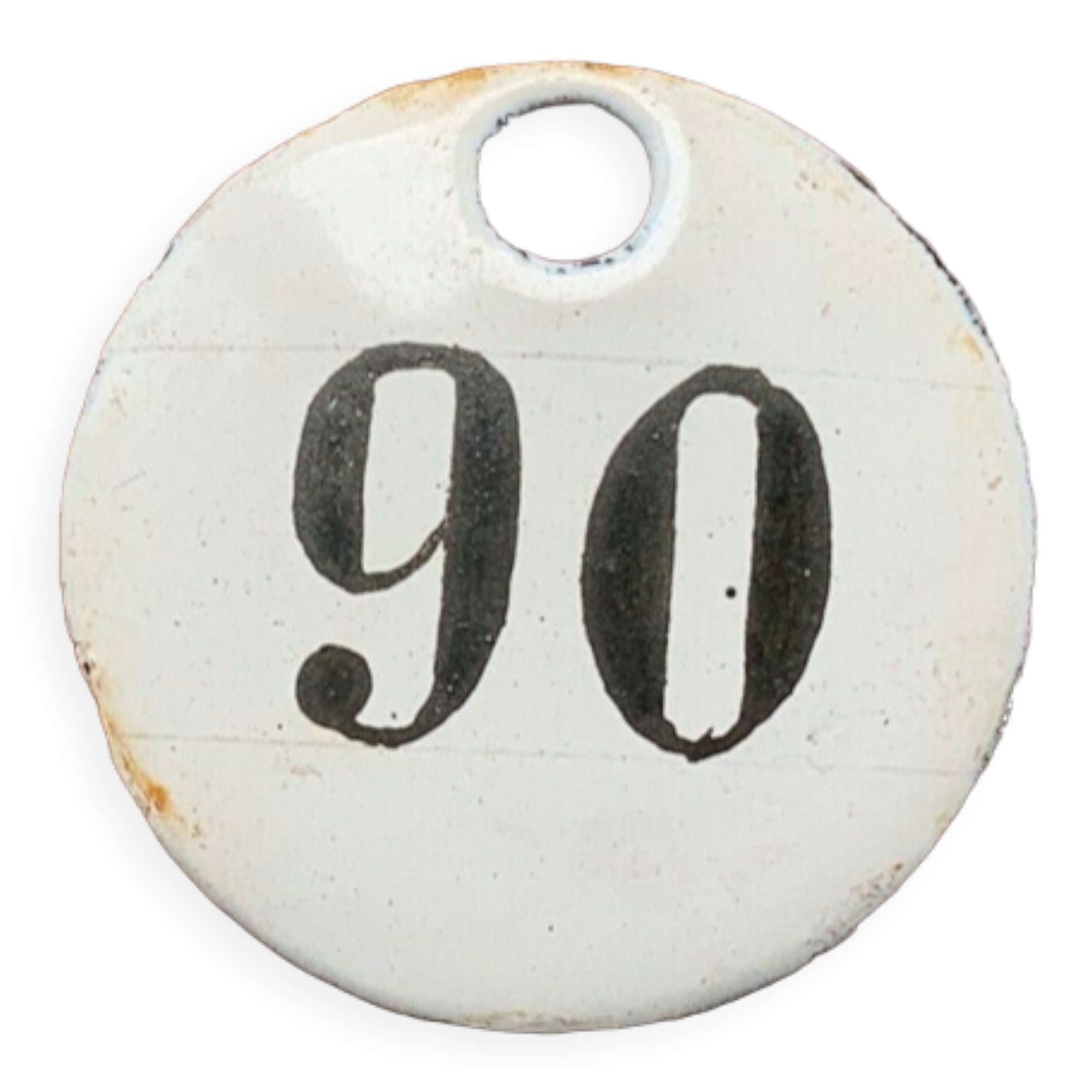 Vintage Enamel Train Seat Numbers from Europe Lucky Number House Number Room