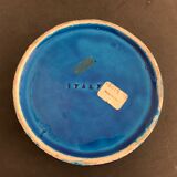 Italian blue ceramic ashtray, design Aldo Londi for Bitossi, 1960
