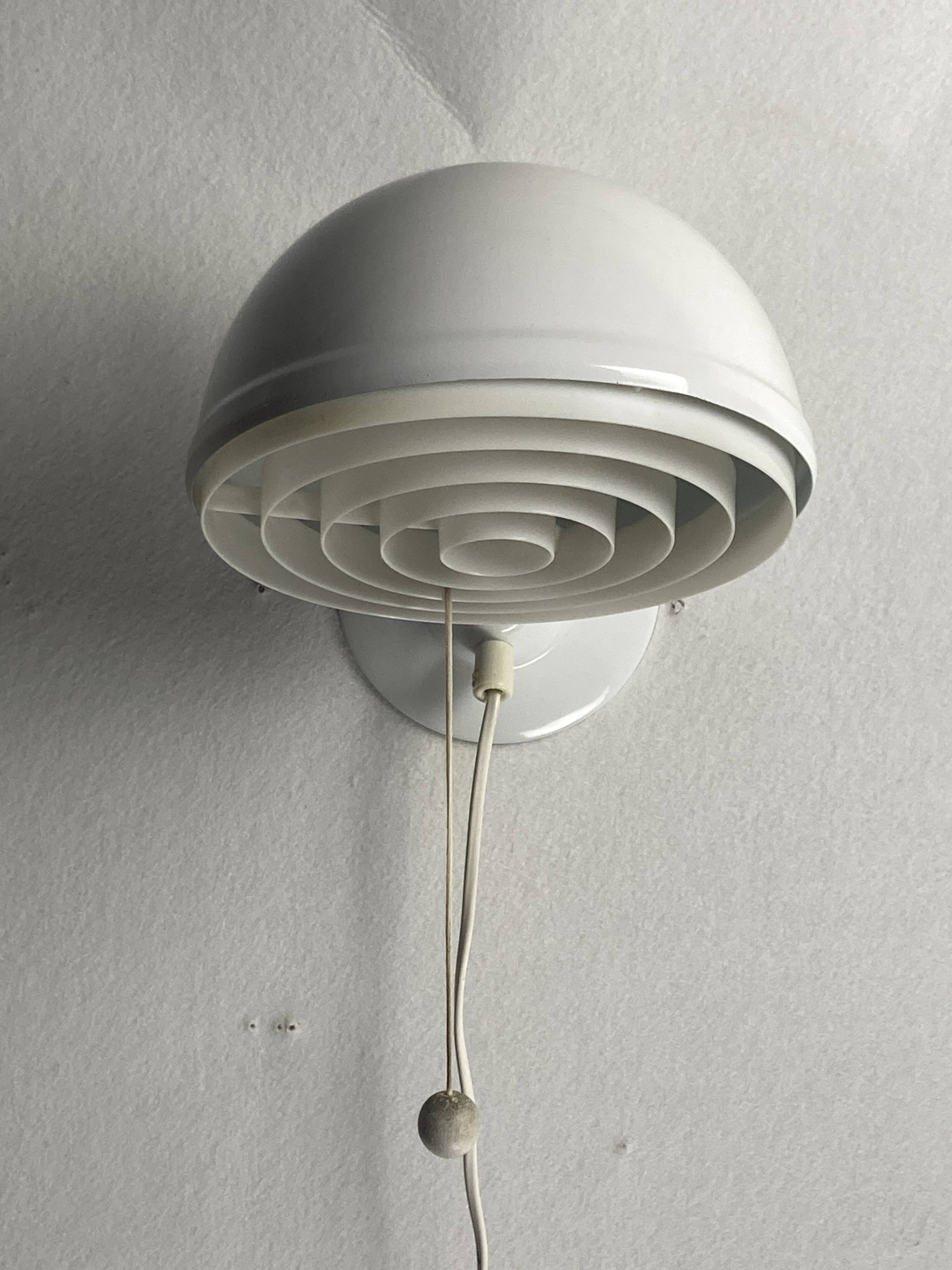 Pair Scandinavian wall sconces by Knud Christensen for ABO Randers, Denmark 1960s-1970s