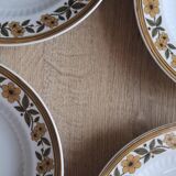 Set of 6 plates Mitteteich Bavaria gold flowers