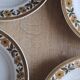 Set 6 assiettes Mitteteich Bavaria fleurs doré