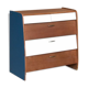 Furniture shoes, teak revamps white blue