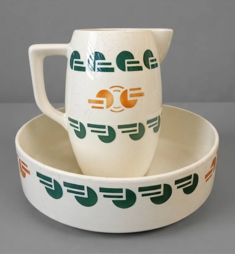 Art Deco toilet set "Pistole", Salins, E. Charbonnier