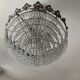 Hot air balloon chandelier in silver bronze and crystal tassels