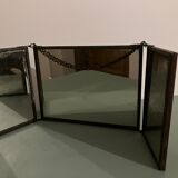 Old barber triptych mirror