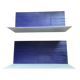 Pair of contemporary shelves in aluminum and stained wood