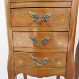 Pair of louis XV bedside tables in rosewood marquetry