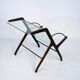 Ico Parisi Magazine Rack in Wood, Brass and Glass. Italy, 1950s