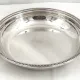 Christofle Perles round hollow plate, bowl, silver-plated salad bowl, excellent condition.