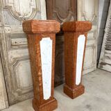 Pair of 20th century marble columns