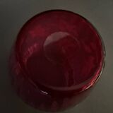 Vase émaillé Legras 1900 verre rose décor de jonquilles