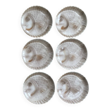 Set of 6 ceramic fish plates – Sarreguemines