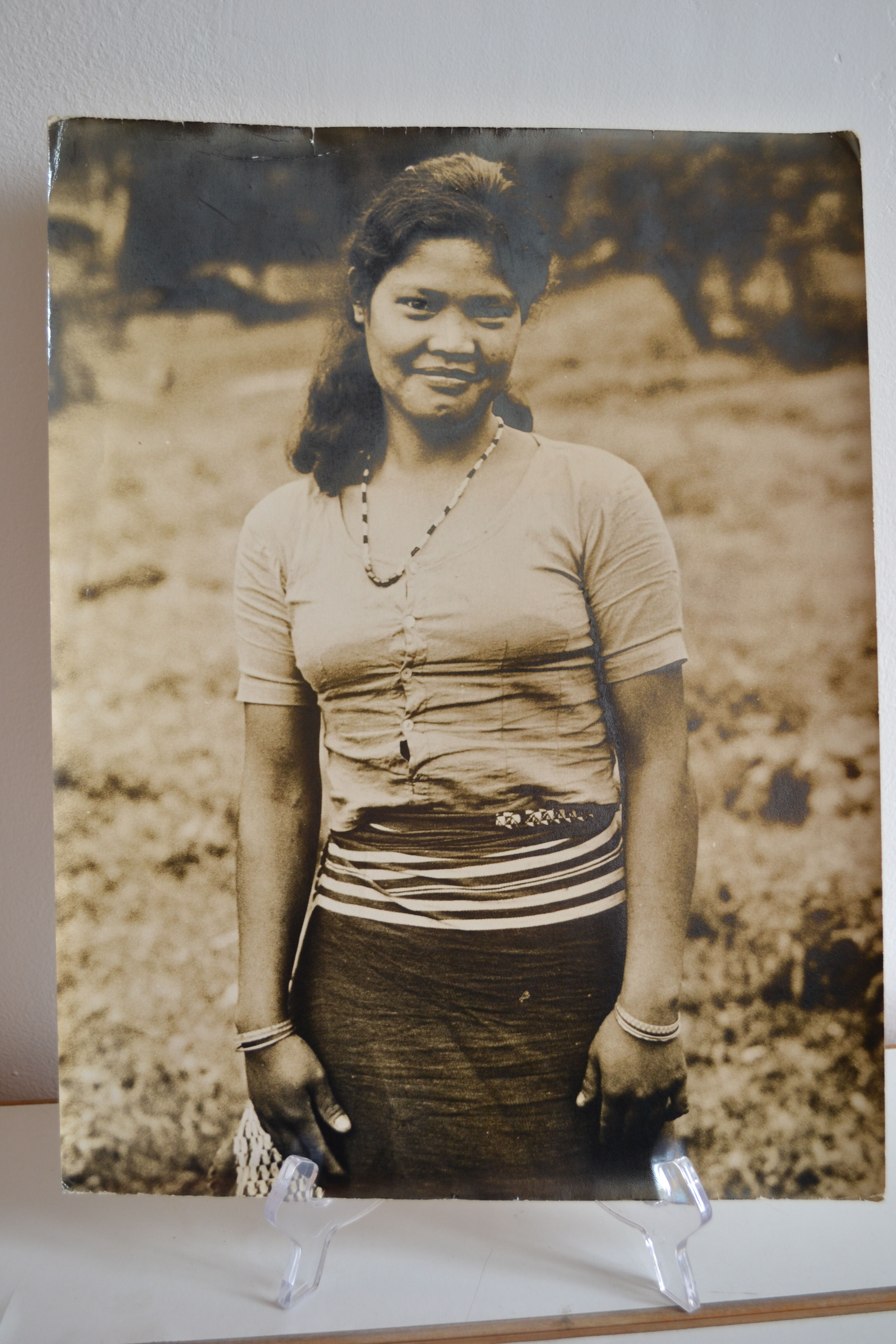 ANONYMOUS SILVER PHOTO SEPIA WOMAN INDONESIA CIRCA 1970