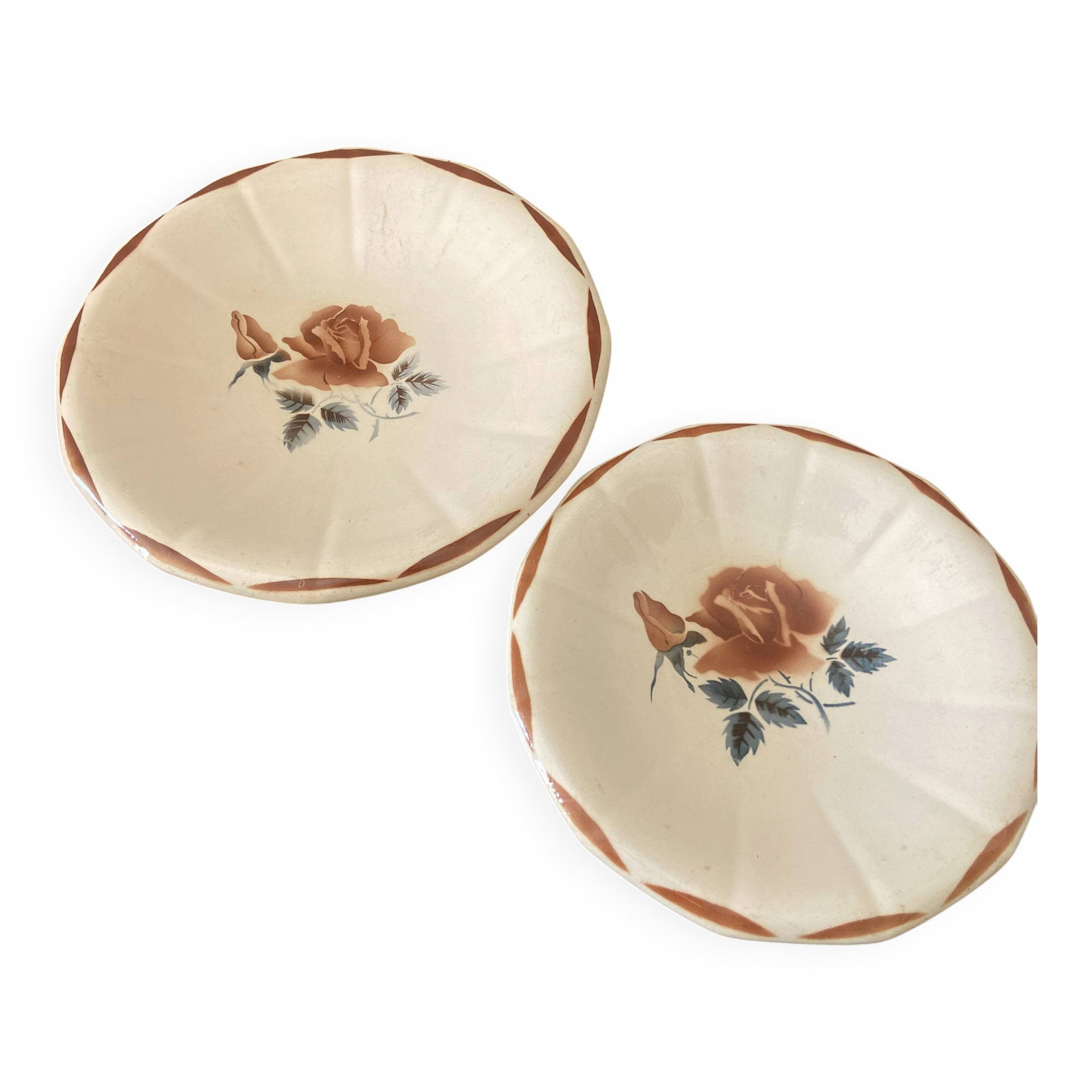 Pair of plates Digoin Sarreguemines