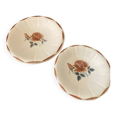 Paire de plats Digoin Sarreguemines