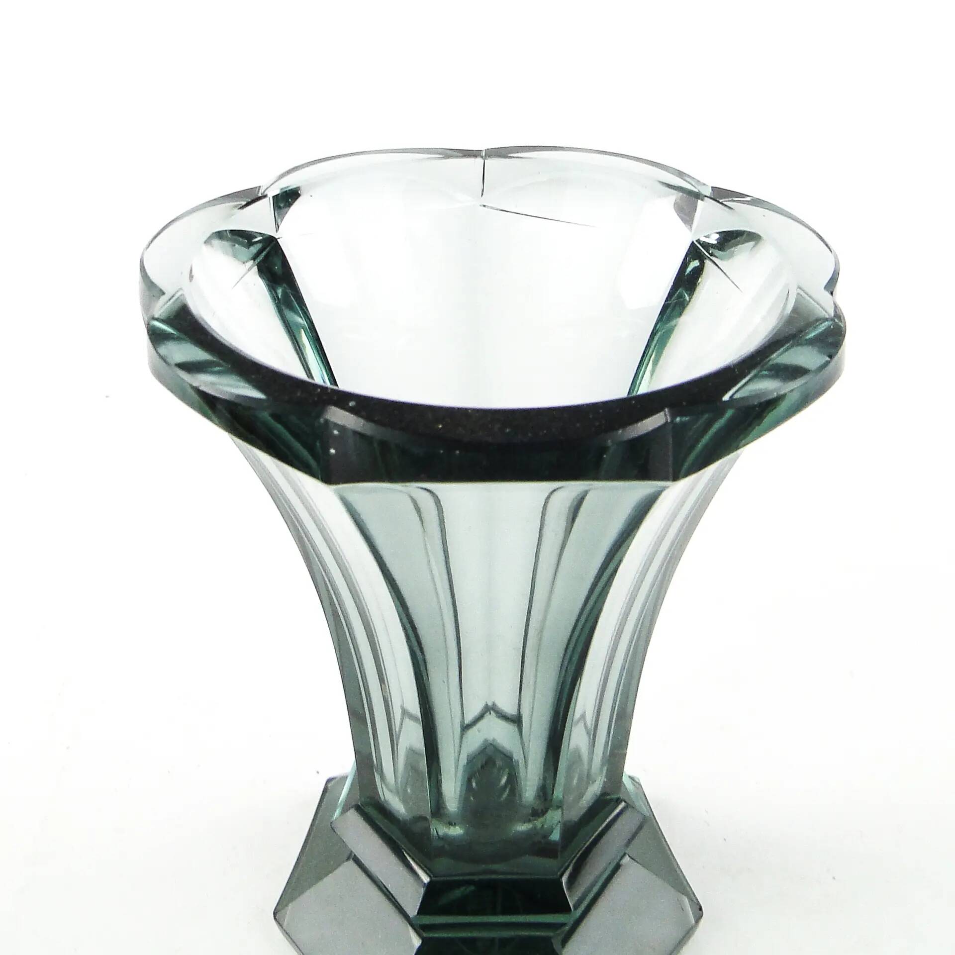 Vase, Art Deco, crystal, Moser, Czechoslovakia, 1930s
