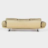 Canapé de salon moderne du milieu du siècle en cuir, années 1960