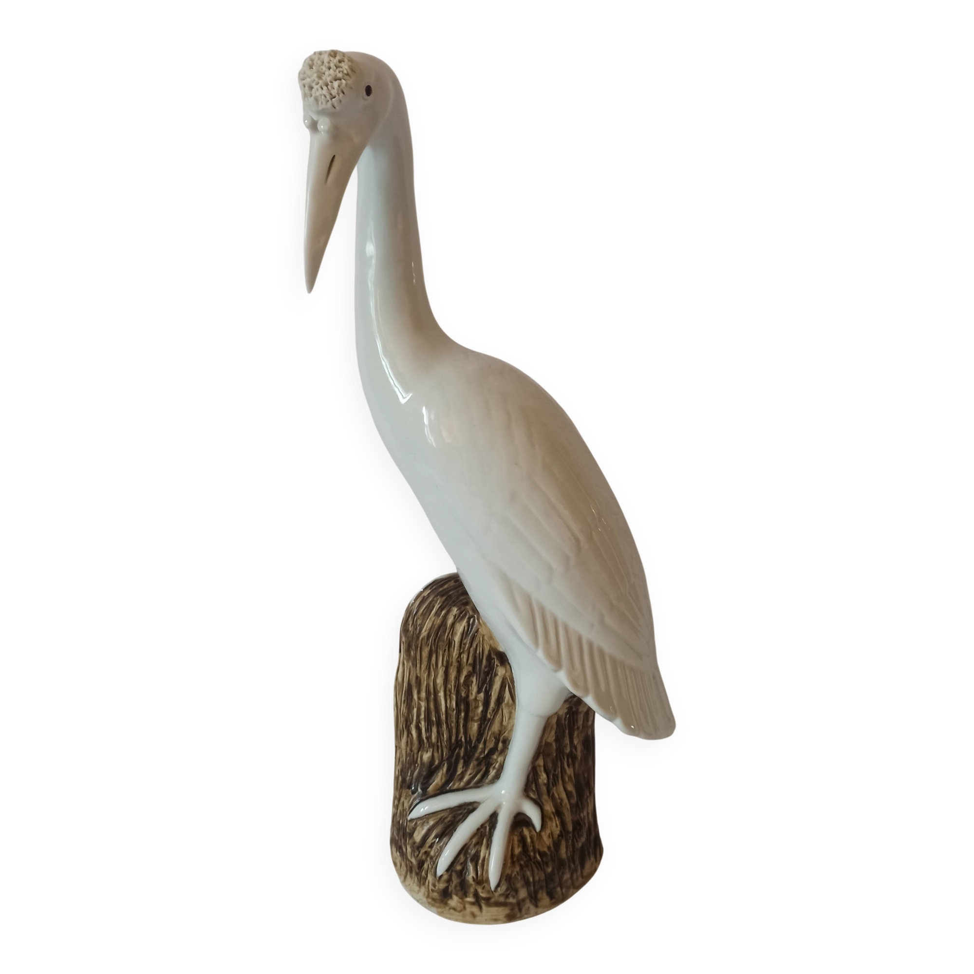 Chinese porcelain crane figurine