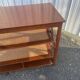 Console shelf in wood and wicker, colonial style.