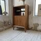 Meuble de rangement secrétaire chêne années 60