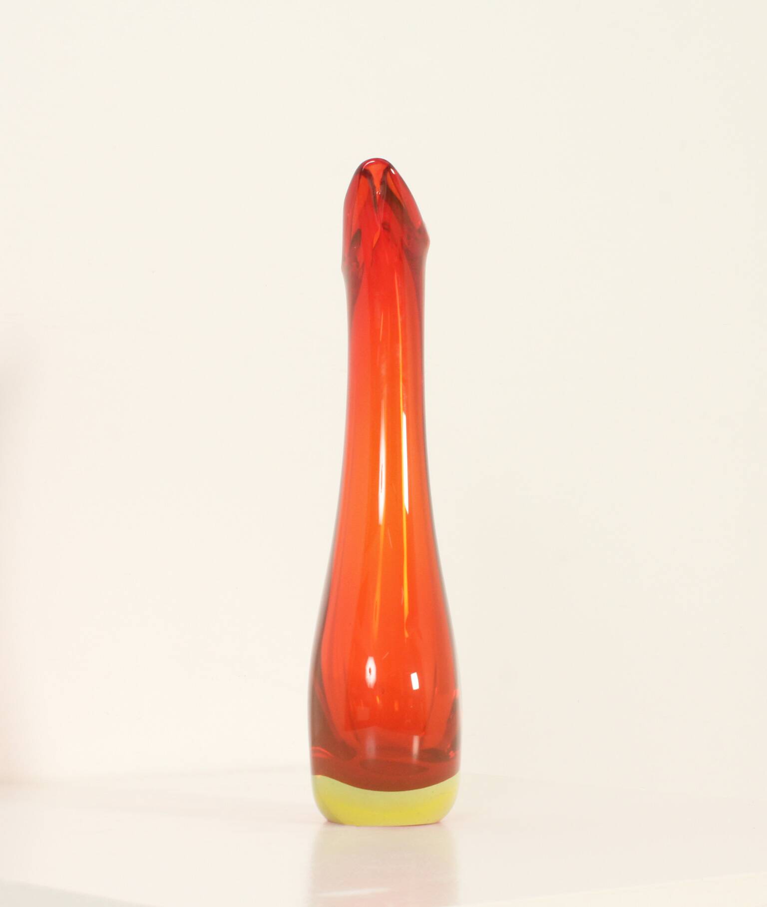 Murano glass vase with a wide neck, Italy, 1960s