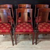 Set of Six Mahogany Gondola Chairs