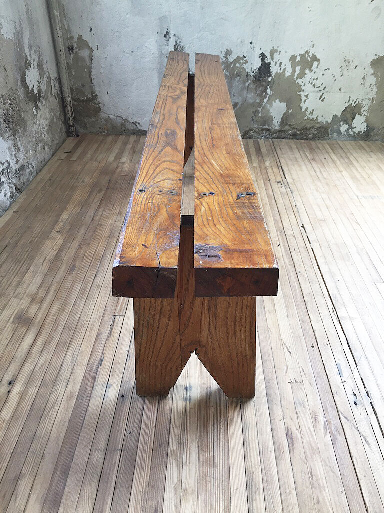 Artisanal pine bench