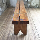 Artisanal pine bench