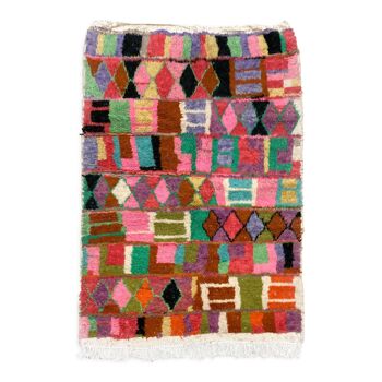 Moroccan Berber rug Boujaad with multicolored patterns 240x162cm