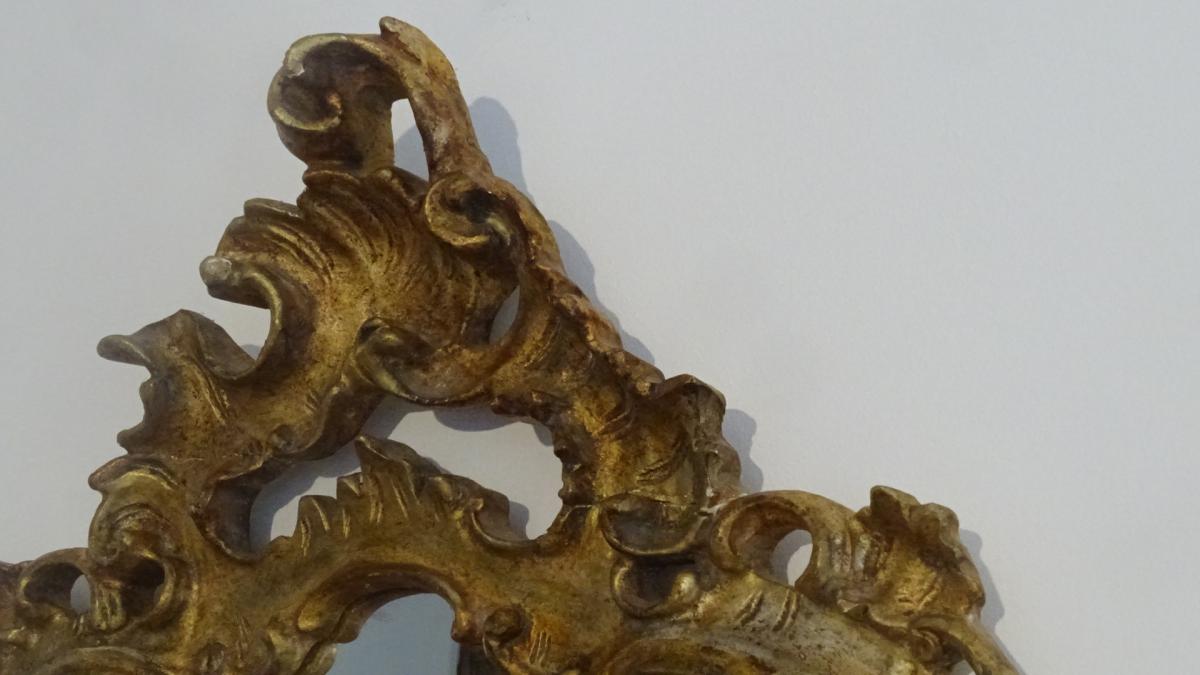 Mirror in wood carved and gilded 65x90cm