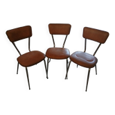 Set of 3 vintage vinyl chairs