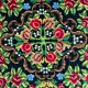 Floral transylvanian rug handwoven in romania, colorful flowers