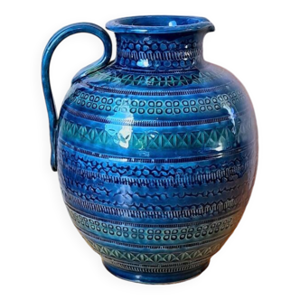 Vase Aldo Londi, Bitossi Rimini Blu 1970.