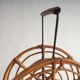 Mid-century round rattan magazine holder