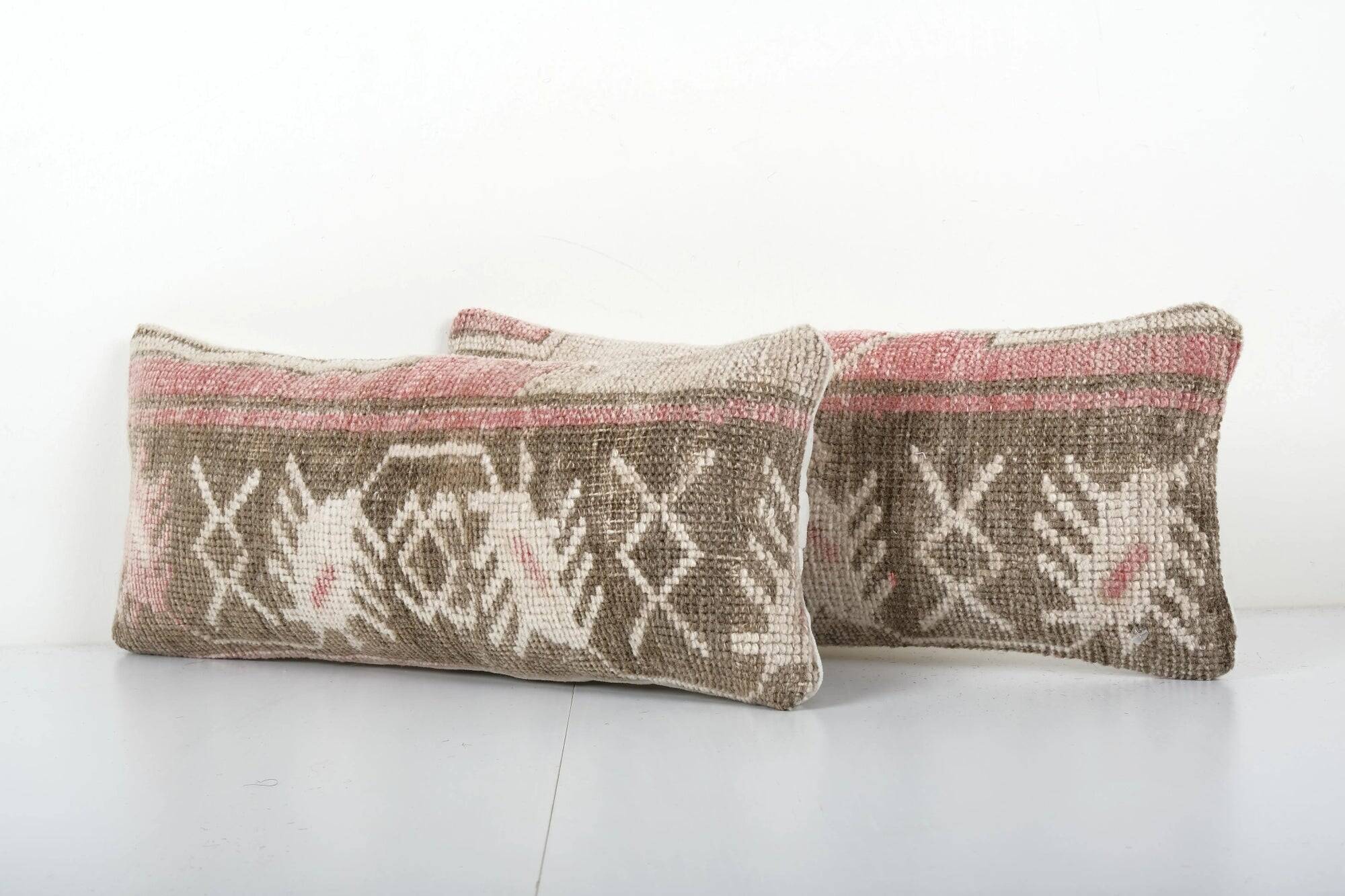 Set of 2 vintage Turkish cushion covers 48x25 cm