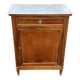 Louis XVI buffet with a confiturier in wood and white marble from the 19th century.