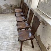 Solid oak chairs Savoyard cap popular art