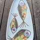 Large XXL ceramic fish platter Pornic Vintage 1950s