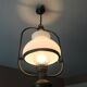 Chandelier / old suspension with opaline / kerosene lamp