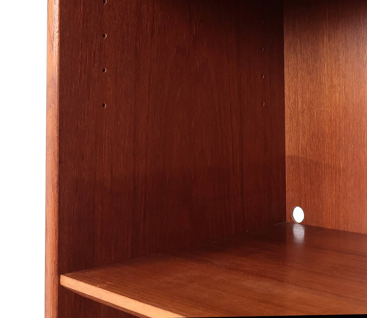 Danish design teak bookcase with adjustable shelves, 1960s