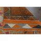 1970s Vintage Turkish Oushak Handmade Orange Runner Rug 86x367