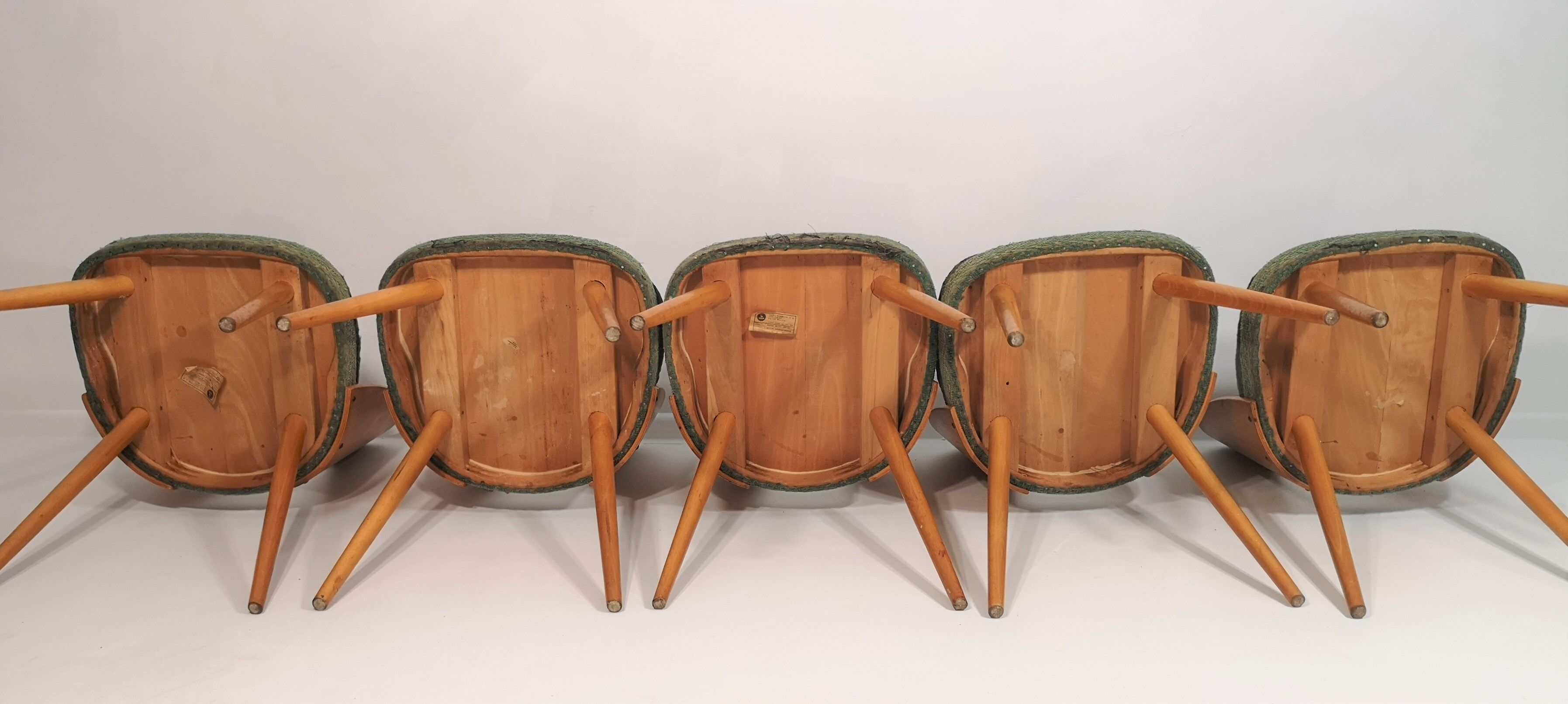 Ensemble de 4 chaises à manger par Antonín Šuman, années 1960