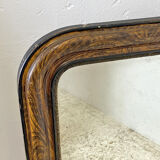 Louis Philippe mirror in wood and varnished stucco