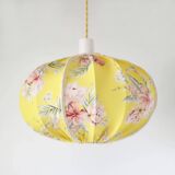 Vintage round Japanese-style printed pendant lamp
