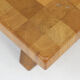 Rustic Vintage Brutalist Mid-Century Coffee Table in Oak