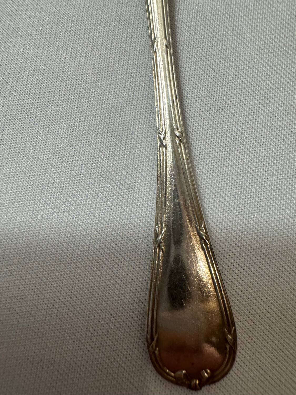Six Christofle teaspoons, silver-plated vermeil