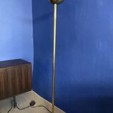 Lampadaire laiton et travertin 1970