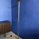 Lampadaire laiton et travertin 1970