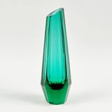 Art Deco Faceted Glass Vase by Josef Hoffmann for Moser, Czechoslovakia, 1930s