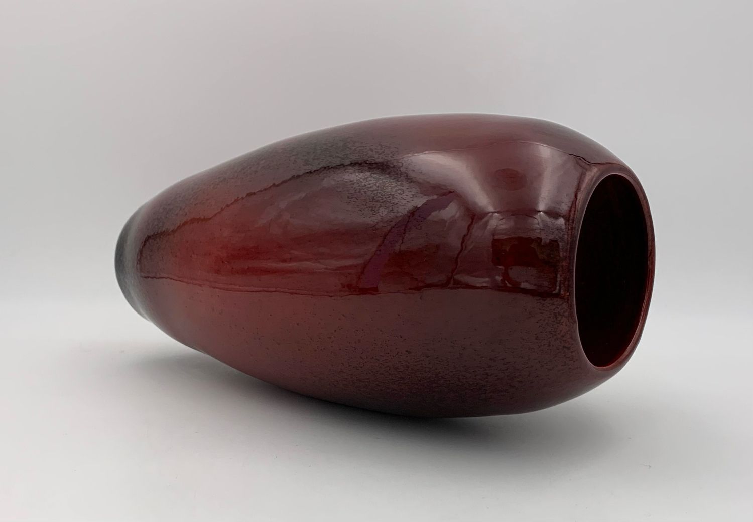 Max Idlas vase, red ceramic "ox's blood", 1970s
